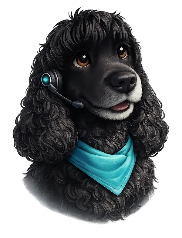 Diego, Prime Choice's friendly virtual assistant dog mascot